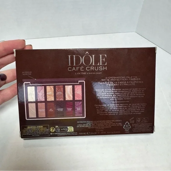 NIB Lancôme Indole Cafe Crush Eyeshadow Palette Sheika Daley 12 Shades Neutrals - Picture 3 of 14